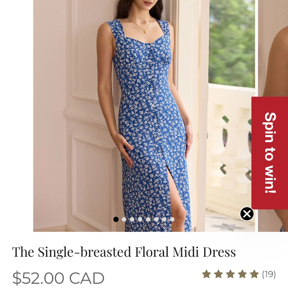 RIHOAS blue and White Floral summer dress